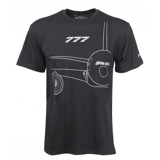 Оригінальна футболка Boeing 777 Midnight Silver T-Shirt 1100100109580001 (Black)