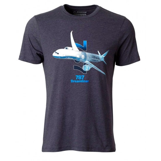 Оригінальна футболка Boeing 787 Dreamliner X-Ray Graphic T-Shirt 1100100109740001 (Grey)