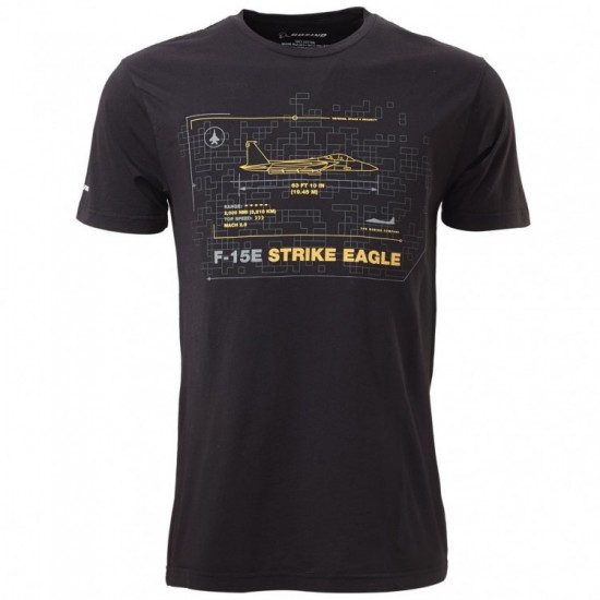 Оригінальна футболка Boeing F-15E Strike Eagle Schematics T-Shirt 110010010847 (Black)