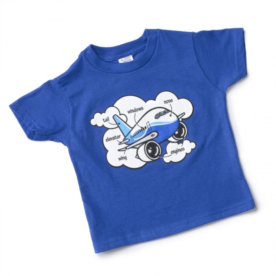 Детская футболка Boeing Airplane Parts Toddler 337037010003 (Royal Blue)