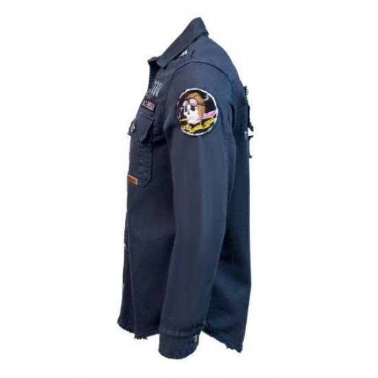 Оригинальная рубашка Top Gun Military Shirt TGR1801 (Navy)