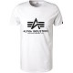 Оригінальна чоловіча футболка Alpha Industries Basic T-Shirt (white)