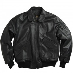 Шкіряна льотна куртка Alpha Industries CWU 45/P MLC21001A1 (Black) Шкіряна льотна куртка Alpha Industries CWU 45/P MLC21001A1 (Black)