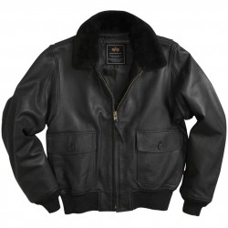Кожаная летная куртка Alpha Industries G-1 Leather Jacket MLG21210P1 (Black) Кожаная летная куртка Alpha Industries G-1 Leather Jacket MLG21210P1 (Black)