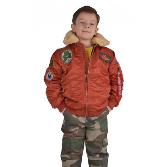 Детский бомбер Alpha Industries Boys Maverick Jacket YJM40105C1 (Rust)