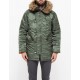 Зимова куртка аляска Alpha Industries Slim Fit N-3B Parka MJN31210C1 (Sage/Orange)