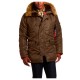 Зимова куртка аляска Alpha Industries Slim Fit N-3B Parka MJN31210C1 (Brown/Red)
