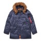 Зимова куртка аляска Alpha Industries Slim Fit N-3B Parka MJN31210C1 (Steel Blue)