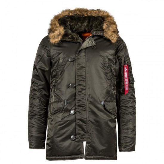 Зимова куртка аляска Alpha Industries Slim Fit N-3B Parka MJN31210C1 (Replica Grey)