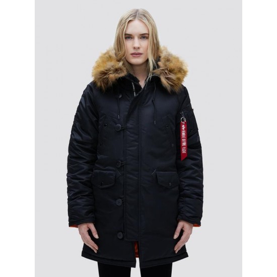 Жіноча зимова куртка аляска Alpha Industries N-3B W Parka WJN44502C1 (Black)