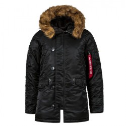 Зимова куртка аляска Alpha Industries Slim Fit N-3B Parka MJN31210C1 (Black / Brown Fur) Зимова куртка аляска Alpha Industries Slim Fit N-3B Parka MJN31210C1 (Black / Brown Fur)