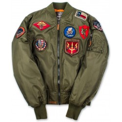 Оригинальный бомбер Top Gun MA-1 Nylon Bomber Jacket with Patches TGJ1540P (Olive) Оригинальный бомбер Top Gun MA-1 Nylon Bomber Jacket with Patches TGJ1540P (Olive)