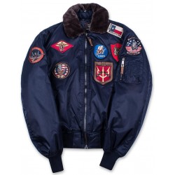 Бомбер Top Gun Official B-15 men's Flight Bomber Jacket With Patches TGJ1542P (Navy) Бомбер Top Gun Official B-15 men's Flight Bomber Jacket With Patches TGJ1542P (Navy)
