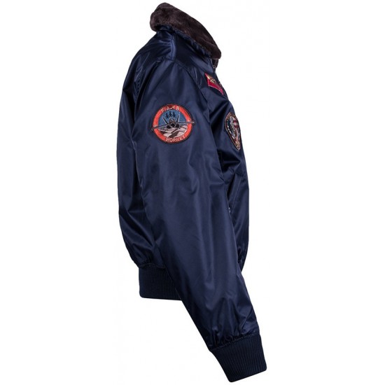 Бомбер Top Gun Official B-15 men's Flight Bomber Jacket With Patches TGJ1542P (Navy)