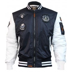 Оригинальный бомбер Top Gun MA-1 Color Block Bomber Jacket TGJ1649 (Navy/White) Оригинальный бомбер Top Gun MA-1 Color Block Bomber Jacket TGJ1649 (Navy/White)