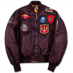 Бомбер Top Gun MA-1 Nylon Bomber Jacket with Patches TGJ1540P (Burgundy) Бомбер Top Gun MA-1 Nylon Bomber Jacket with Patches TGJ1540P (Burgundy)