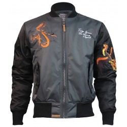 Оригинальный бомбер Top Gun The Flying Legend Bomber Jacket TGJ1634 (Charcoal) Оригинальный бомбер Top Gun The Flying Legend Bomber Jacket TGJ1634 (Charcoal)