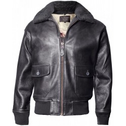 Кожаная летная куртка Offical Top Gun Military G-1 Jacket (Black) Кожаная летная куртка Offical Top Gun Military G-1 Jacket (Black)
