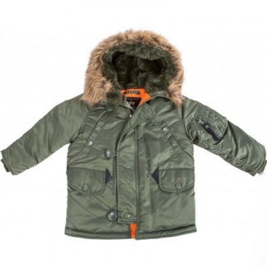 Дитяча куртка аляска Alpha Industries Youth N-3B Parka YJN44500C1 (Sage Green)