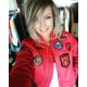 Оригинальный женский бомбер Miss Top Gun MA-1 jacket with patches TGJ1573P-S (Red)