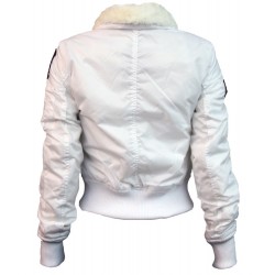 Оригинальный женский бомбер Miss Top Gun B-15 flight jacket with patches TGJ1676 (White) Оригинальный женский бомбер Miss Top Gun B-15 flight jacket with patches TGJ1676 (White)