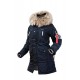 Оригінальна жіноча куртка аляска N-3B Vega Airboss 17300783127 (синій металік)