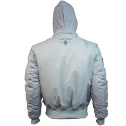 Оригинальная летная куртка Top Gun MA-1 Nylon Bomber jacket with hoodie TGJ1735 (Grey) Оригинальная летная куртка Top Gun MA-1 Nylon Bomber jacket with hoodie TGJ1735 (Grey)