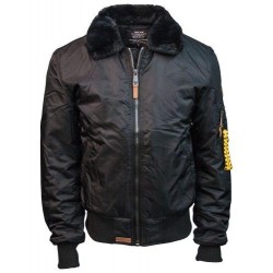 Бомбер Top Gun B-15 Men's Heavy Duty Vintage Flight Bomber Jacket TGJ1542 (Black) Бомбер Top Gun B-15 Men's Heavy Duty Vintage Flight Bomber Jacket TGJ1542 (Black)
