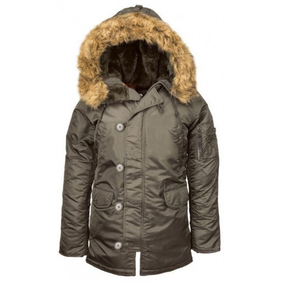Женская зимняя куртка аляска Alpha Industries N-3B W Parka WJN44502C1 (Rep.Grey)