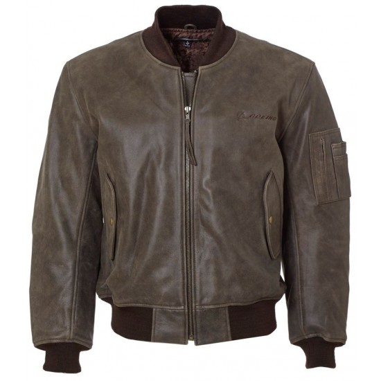 Оригинальная кожаная куртка Boeing MA-1 Leather Flight Jacket 1120120100350007 (Brown)