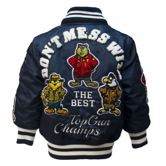 Дитяча льотна куртка Top Gun kid's MA-1 Champs Bomber with hoodie TGK1737 (Navy)