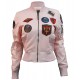 Оригінальний жіночий бомбер Miss Top Gun MA-1 jacket with patches TGJ1573P-S (Pink)