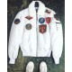 Бомбер Top Gun Official B-15 men's Flight Bomber Jacket With Patches TGJ1542P (White)