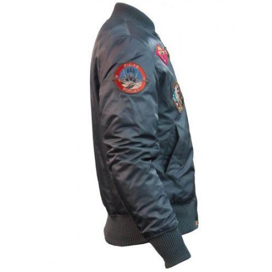 Бомбер Top Gun MA-1 Nylon Bomber Jacket with Patches TGJ1540P (Grey)