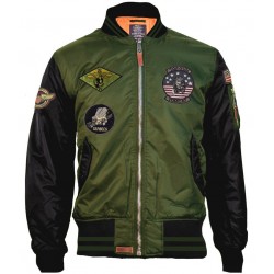 Бомбер Top Gun MA-1 Color Block Bomber Jacket TGJ1649 (Olive/Black) Бомбер Top Gun MA-1 Color Block Bomber Jacket TGJ1649 (Olive/Black)