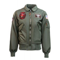 Бомбер Top Gun CWU-45 Flight Jacket with patches TGJ1900 (Olive) Бомбер Top Gun CWU-45 Flight Jacket with patches TGJ1900 (Olive)