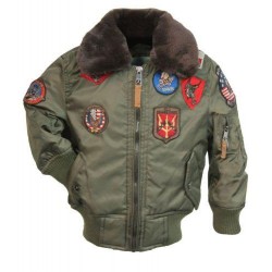 Детская куртка-бомбер Top Gun Kids B-15 Bomber Jacket TGKB15 (Olive) Детская куртка-бомбер Top Gun Kids B-15 Bomber Jacket TGKB15 (Olive)