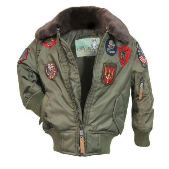 Детская куртка-бомбер Top Gun Kids B-15 Bomber Jacket TGKB15 (Olive)