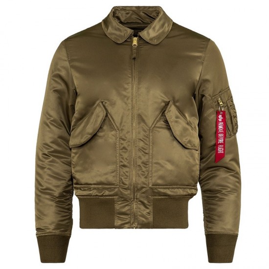 Оригінальний бомбер Alpha Industries CWU 45 / P Slim Fit Bomber Jacket (Vintage Olive)