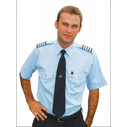 Форменная рубашка пилота с короткими рукавами The Van Heusen Aviator Синяя Форменная рубашка пилота с короткими рукавами The Van Heusen Aviator Синяя