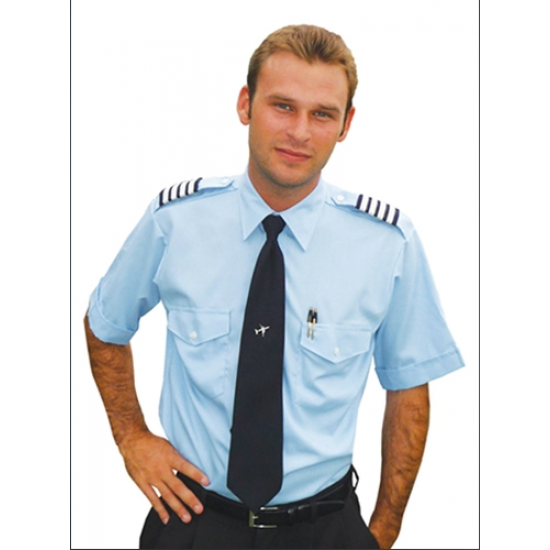 Форменная рубашка пилота с короткими рукавами The Van Heusen Aviator Синяя