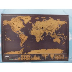 Карта мира винтажная WEROUTE 1 Golden Travel Blue 42x30cm Карта мира винтажная WEROUTE 1 Golden Travel Blue 42x30cm