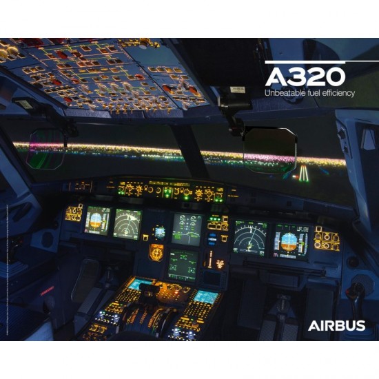 Плакат авиационный A320 Neo Cockpit View