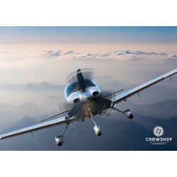 Постер Самолет легкомоторный в небе А1 горизонтальный 