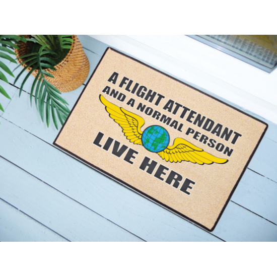 Коврик Flight Attendant And Normal Person Indoor/Outdoor Розовый