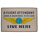 Коврик Flight Attendant And Normal Person Indoor/Outdoor Розовый