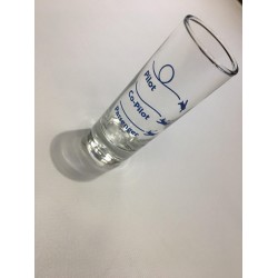 Рюмка-шот пилота синяя/красная Рюмка-шот пилота синяя/красная