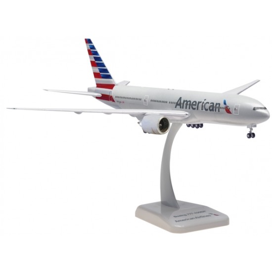 BOEING 777-200ER AMERICAN AIRLINES N776AN WITH STAND AND GEARS 1:200