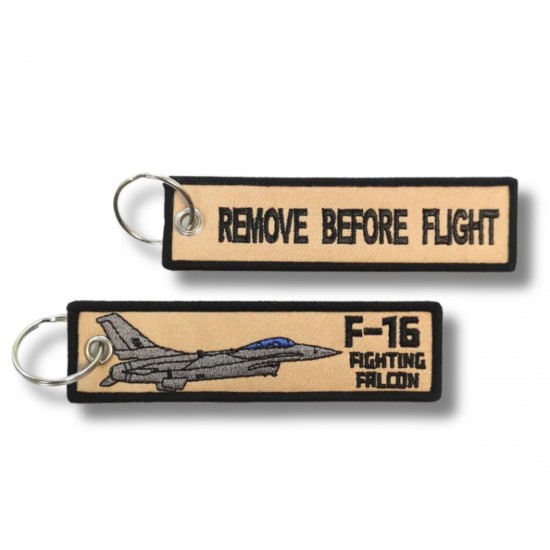 Aviation F-16 key ring REMOVE BEFORE FLIGHT