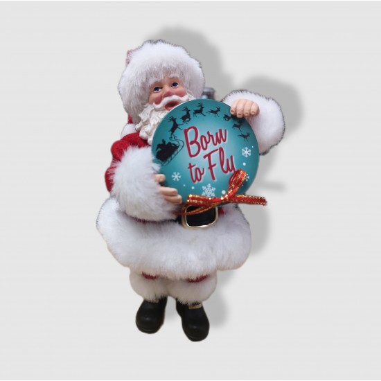 Елочная игрушка Santa Born to Fly